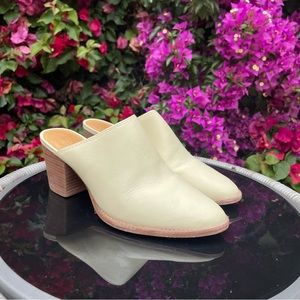 White leather Madewell mule